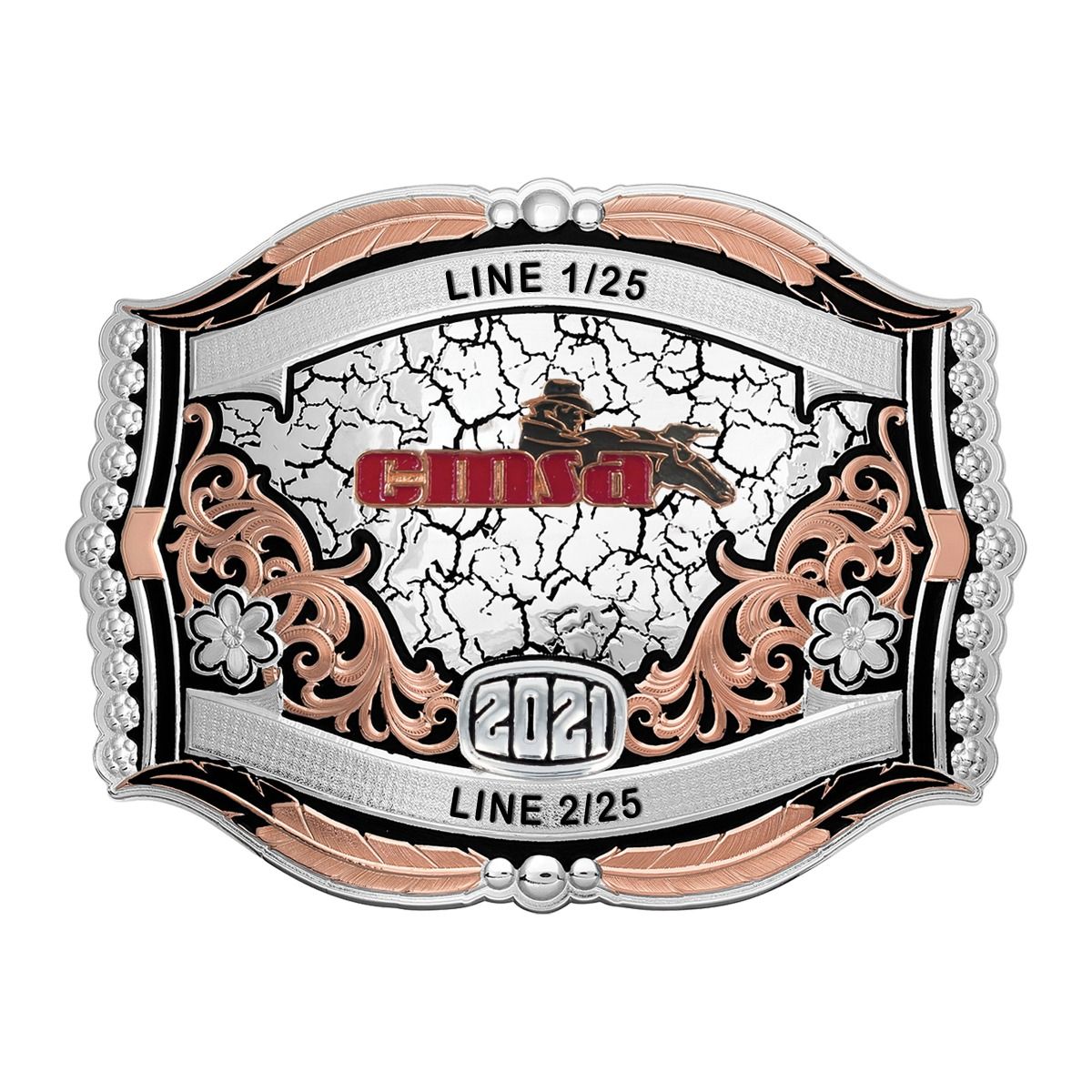 "Cracked Earth" Rose Gold Buckle 42512