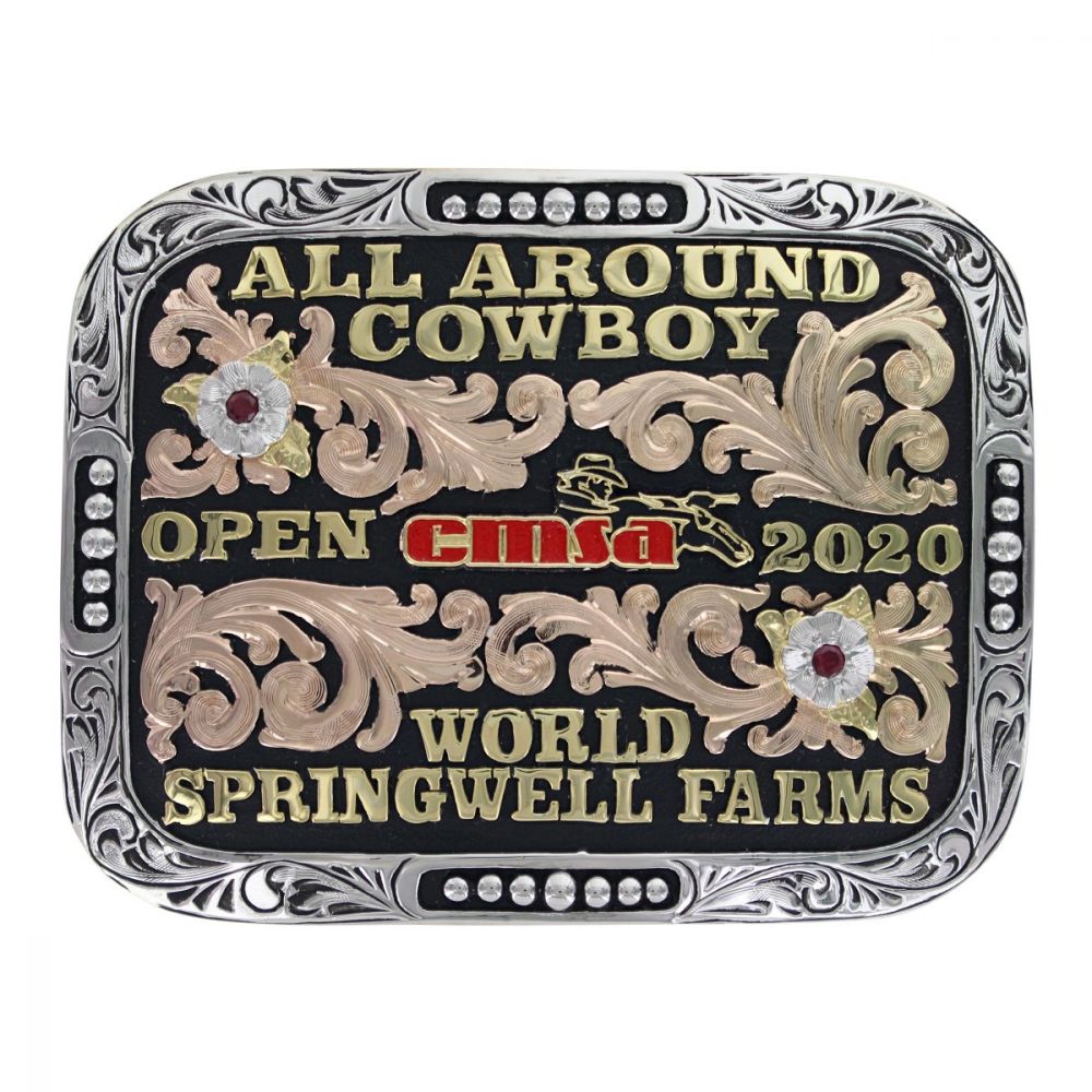 60759-4 CMSA Exclusive Tri-Color Trophy Buckle