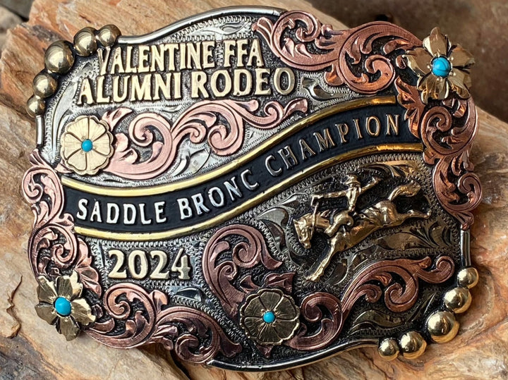 ND 108 Tri Color Trophy Buckle