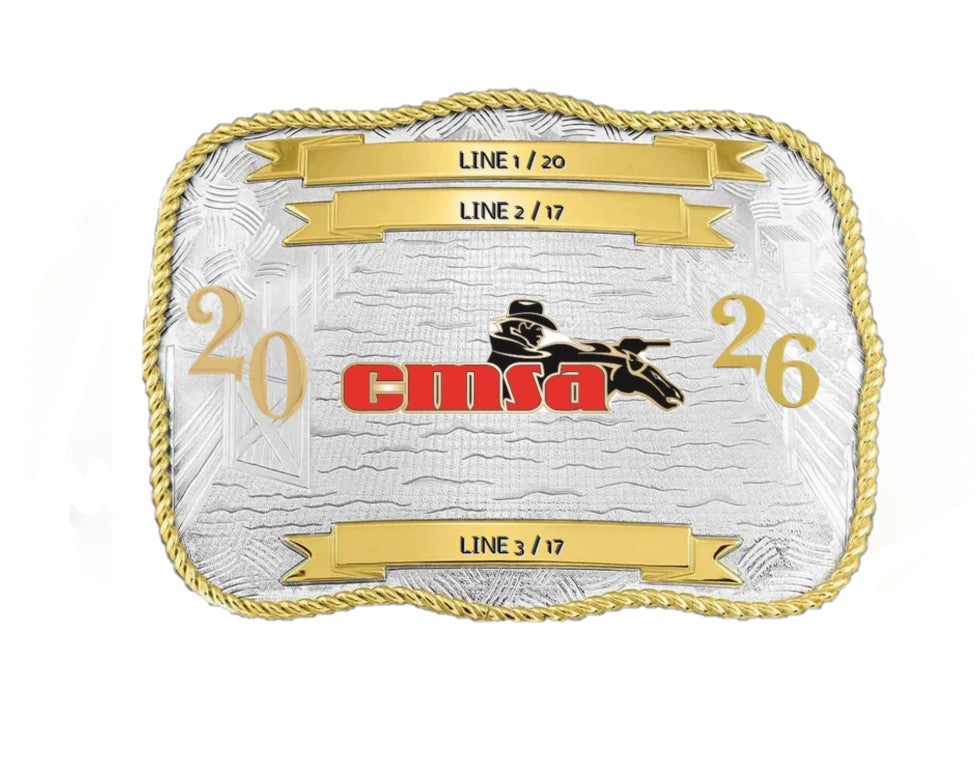 "Powder River" German Silver Buckle G1253