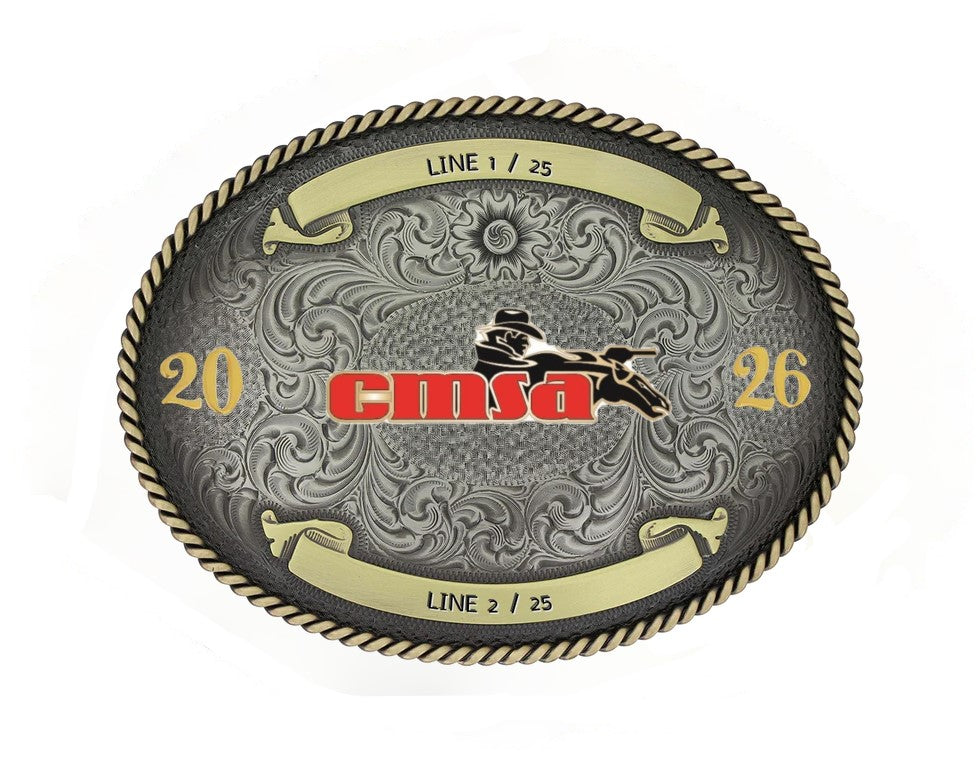 "Virginia City" Antiqued German Silver Buckle 952LG