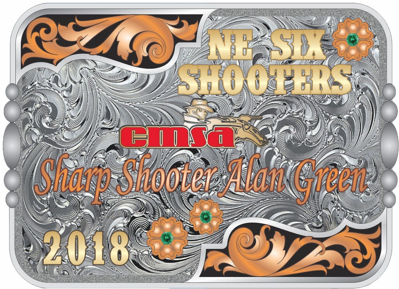 CMSA22 CMSA Exclusive Two Tone Trophy Buckle