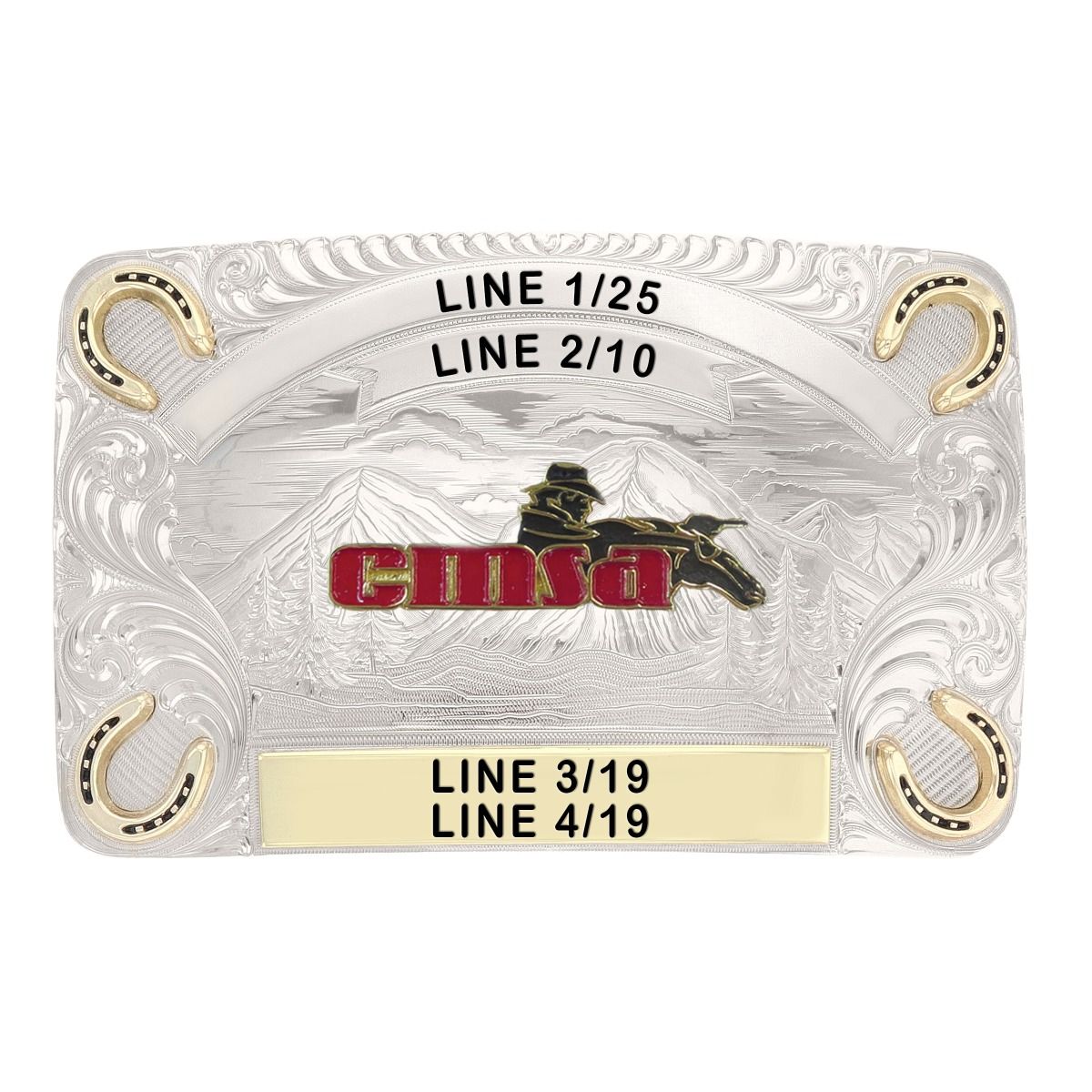 "Big Belt Mountain" German Silver Buckle G42413
